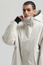 Men's Off White Face Vent Asym-Zip Waterproof Insulated Snow Jacket